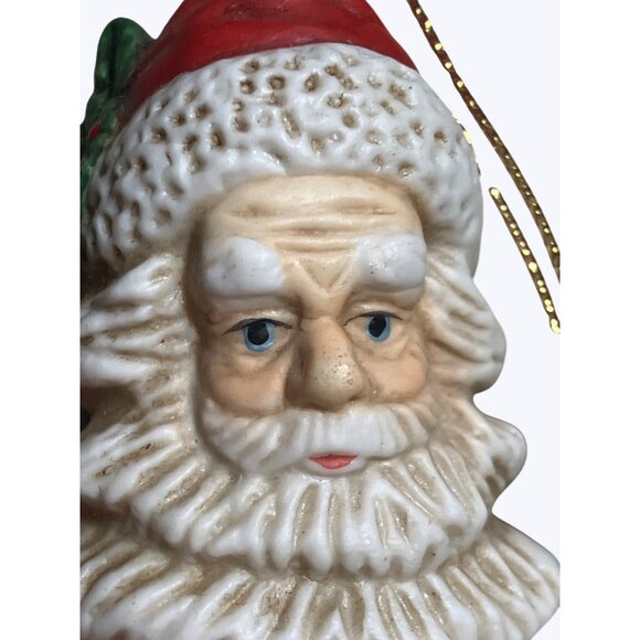 Vintage Ceramic Santa Tree Ornament - Picture 3 of 9